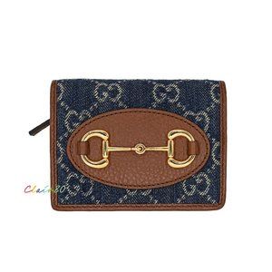 Gucci Blue and Brown Wallet